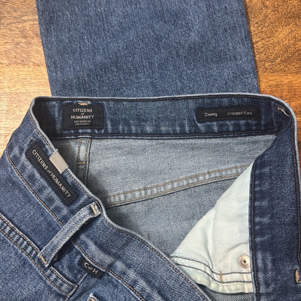 Citizens Of Humanity Dark Blue Cropped Jeans - Picture 6 of 7